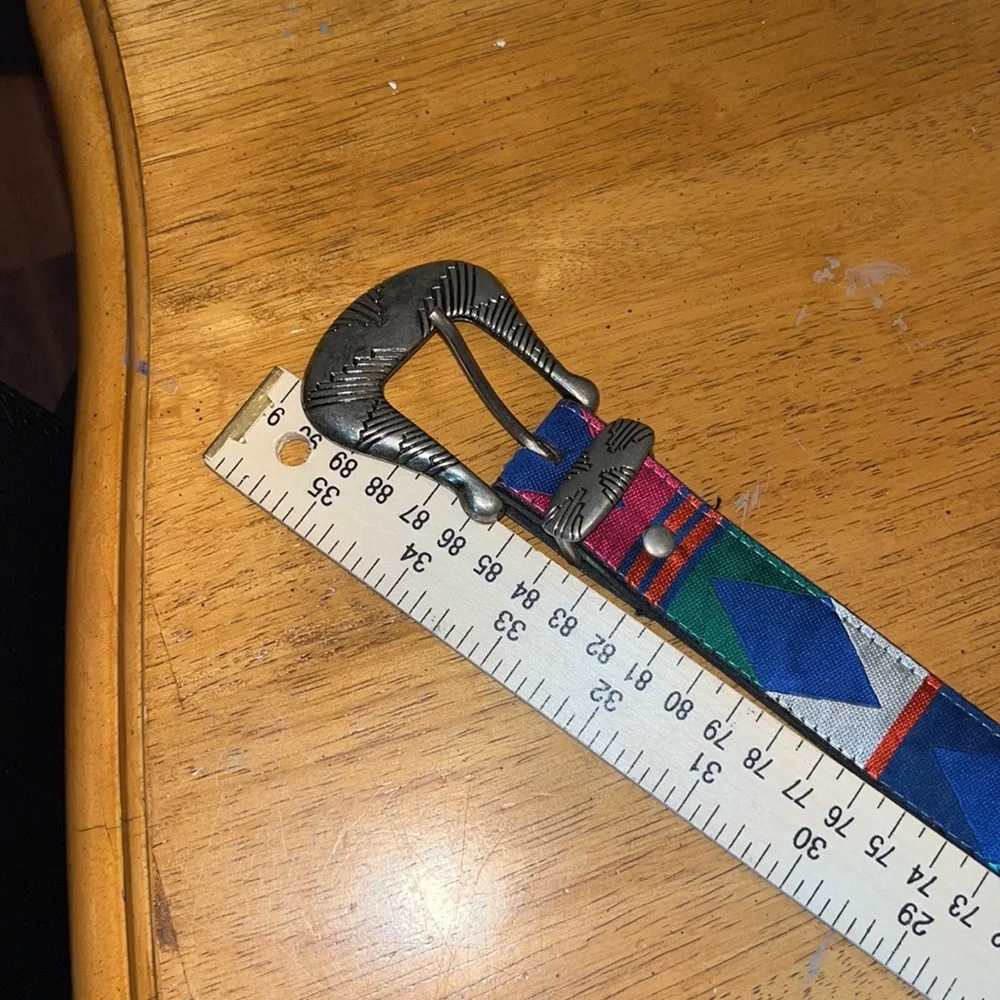 Western Tribal Vintage Nuovo Belt Silver Buckle